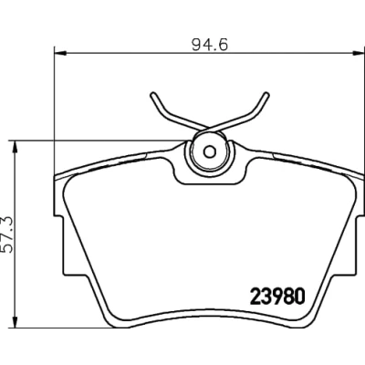 Abbildung von HELLA 8DB 355 010 761 Bremsbelagsatz inkl. Verschleißwarnkontakt mit Bremssattelschrauben Zubehör OPEL: Vivaro B Kastenwagen, A Kastenwagen