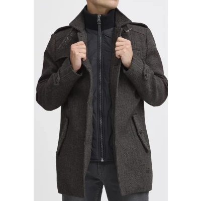 Abbildung von Indicode Jeans Idbrandan Kurzmantel, Herren, Größe: Medium, Dark coal