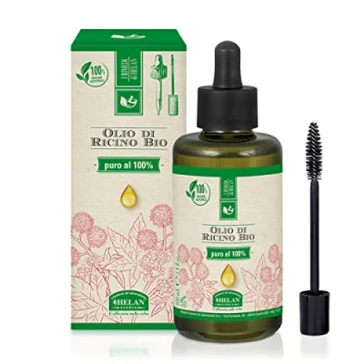 Abbildung von Helan, Bio Rizinusöl, kaltgepresst, für Wimpern und Augenbrauen, Nägel, Nagelhaut, 100 ml
