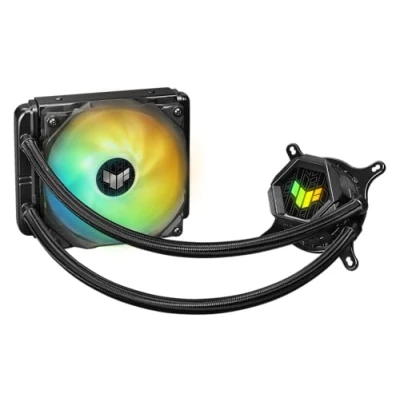 Abbildung von ASUS TUF Gaming LC 120 ARGB All in One CPU Wasserkühlung (adressierbarer 120mm Radiatorlüfter, Aura Sync)