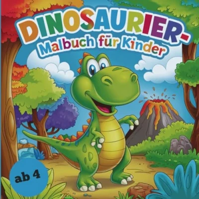 Abbildung von 30 Dinosaurier Ausmalbilder für Kinder ab 4 Jahren Malspaß &amp; Dino Abenteuer!