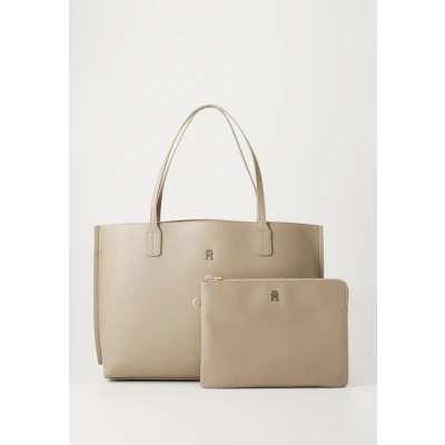 Abbildung von Tommy Hilfiger Distinct TOTE SET Shopping Bag, Damen, Größe: One Size, Coastal taupe