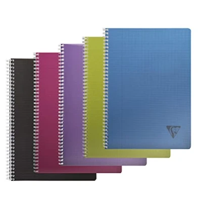 Abbildung von Clairefontaine Linicolor intense 329115C Spiralblock (DIN A4, 21 x 29,7 cm, französische Lineatur, 50 Blatt) 1 Stück farbig sortiert