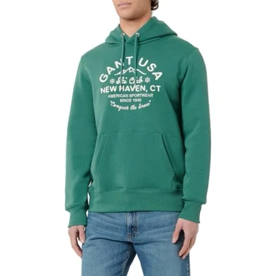 Abbildung von GANT Graphic Hoodie Sweatshirt, Herren, Größe: XXL, Green