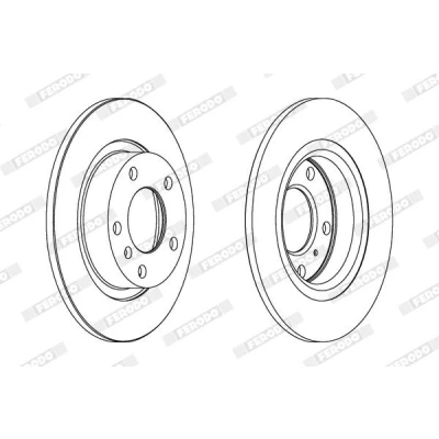 Abbildung von FERODO PREMIER DDF1651C Bremsscheibe 264 10 5 110 voll beschichtet mit Schrauben OPEL: Corsa D Schrägheck, E Adam