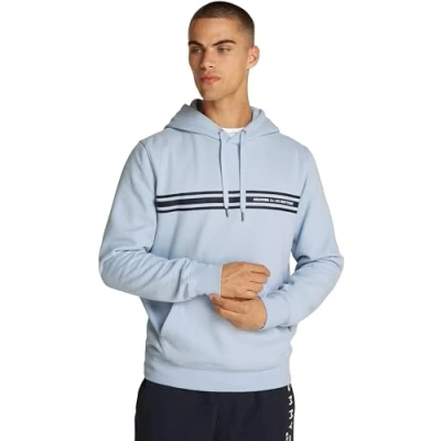 Abbildung von Tommy Hilfiger Central Chest Stripe Hoody Unisex Sweatshirt, Größe: Small, Breezy blue