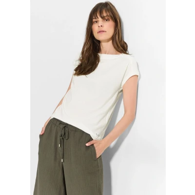 Abbildung von Cecil Struktur Tshirt basic, Damen, Größe: XL, Weiß