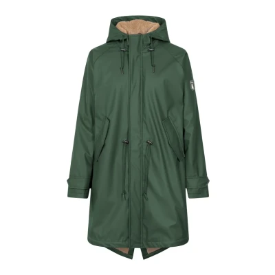 Abbildung von Derbe Friesetidaholm Regenjacke / wasserabweisende Jacke Kombu green caramel, Damen, Größe: 42, caramel