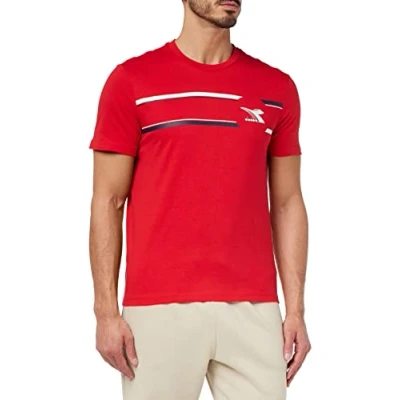 Abbildung von Diadora Herren T Shirt SS Logo, Carmine Red, Small