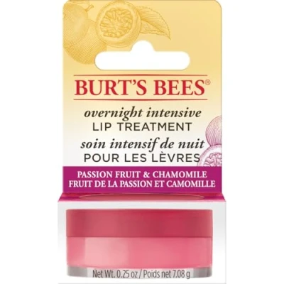 Abbildung von Burt&#039;s Bees Nährende Lippenmaske aus Passionsfrucht und Kamille, intensive Lippenreparatur mit Ceramiden ultra pflegenden Ölen, 7,08 g