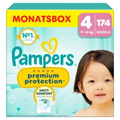 Abbildung von Pampers® Windeln Premium Protection Größe 4 (9 14kg) für Babys und Kleinkinder (4 18 Monate)