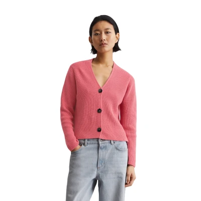 Abbildung von Marc O&#039;Polo Cardigan Longsleeve V NECK Strickjacke, Damen, Größe: XL, Blushed berry