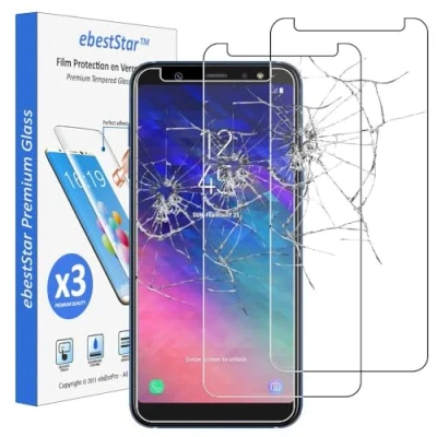 Abbildung von ebestStar kompatibel mit Samsung A6+ 2018 Panzer Schutz Glas (x3 Stück) Galaxy A6 Plus SM A605F Schutzfolie, 9H gehärte Schutzglas, HD Displayschutz, Ultrabeständig
