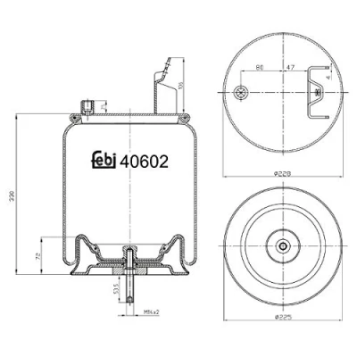Abbildung von FEBI BILSTEIN 40602 Federbalg, Luftfederung VOLVO: FH, FMX