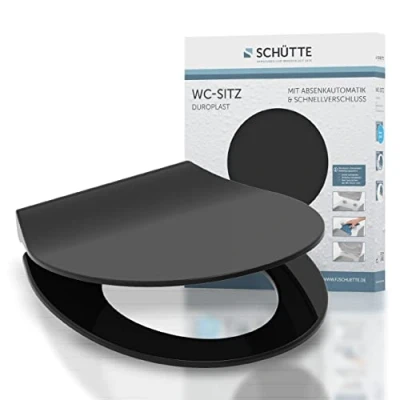 Abbildung von Schütte WC Sitz &quot;SLIM&quot;, Duroplast, Absenkautomatik, Schnellverschluss, besonders flache Form
