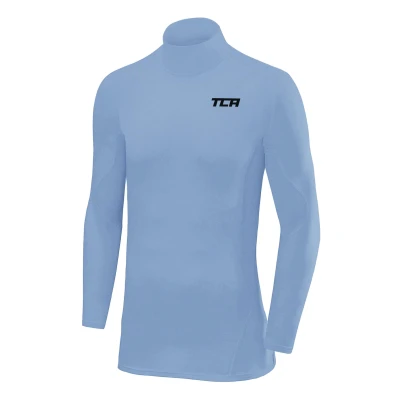 Abbildung von TCA Herren SuperThermal Baselayer Langarmshirt, Kompressionshirt mit Stehkragen Hellblau, XXL
