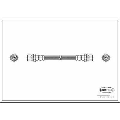Abbildung von CORTECO 19018921 Bremsschläuche Vorderachse 287 VOLKSWAGEN: Kaefer, Kaefer Cabrio
