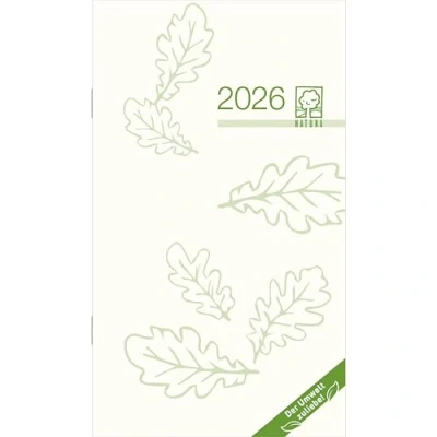 Abbildung von Zettler Taschenkalender Natura 8,8x15,2cm 1 Monat/2 Seiten RC 2026