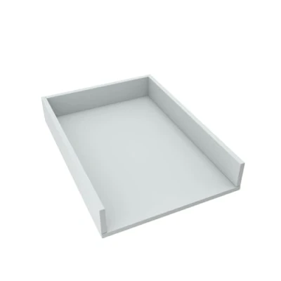 Abbildung von regalik Wickelaufsatz Universal, Wickeltischaufsatz für Kommoden in beliebiger Breite, Abnehmbar Wickelkommode aufsatz, Gerade Frontplatten, Ash, 1 mm ABS Material, 72cm x 54cm