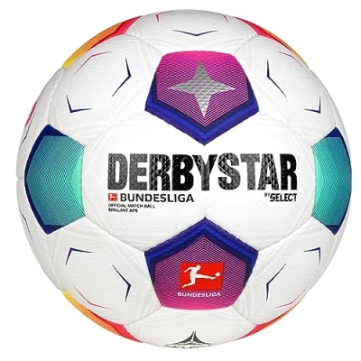 Abbildung von Derbystar Bundesliga Brillant APS V23 Spiel 2023 2024 Fußball, Herren, Größe: 5, Weisspinkorangetuerkis