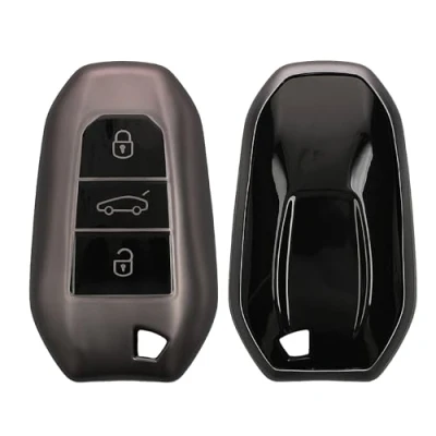 Abbildung von kwmobile Schlüsseltasche Autoschlüssel Hülle für Peugeot Citroen (1 tlg), Schlüsselhülle Silikon Case Schlüssel Cover