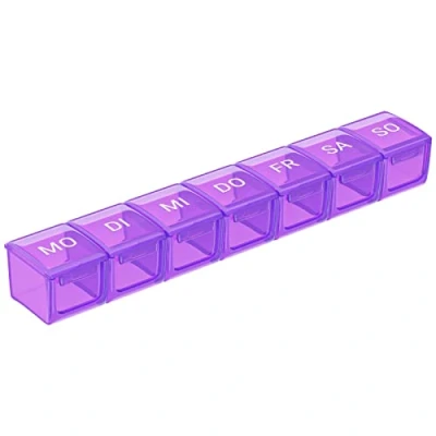 Abbildung von Wellgro Pillendose Große Tablettenbox für 7 Tage mit Druckverschluss