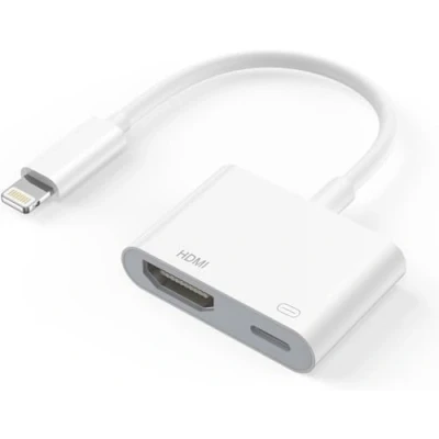 Abbildung von Lightning auf HDMI Adapter 【Apple MFi zertifiziert】 iPhone und iPad Digital AV Kabel Konverter 1080P Video &amp; Audio Sync Bildschirm für iPhone, iPad, iPod