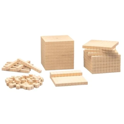 Abbildung von WISSNER® aktiv lernen Dienes Grundsortiment zum Dezimalrechnen 121 Teile RE Wood®