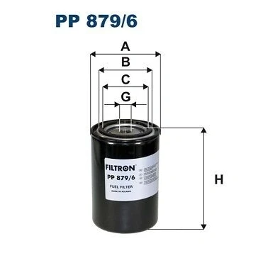 Abbildung von FILTRON PP 879/6 Kraftstofffilter Anschraubfilter IVECO: Stralis, Trakker