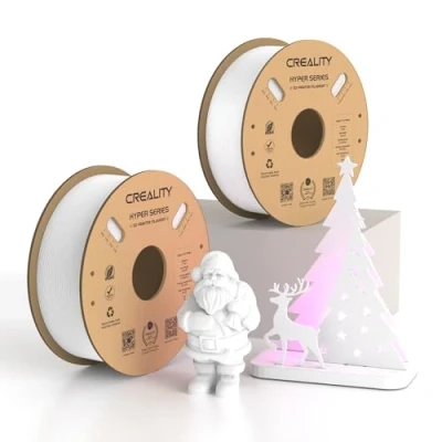 Abbildung von Creality offizielles 3D Drucker Filament, Hyper PLA High Speed 1.75mm Druck Filament für Hochgeschwindigkeitsdruck, Maßgenauigkeit +/ 0.02mm, 2kg(1kg/Spule*2) Weiß +