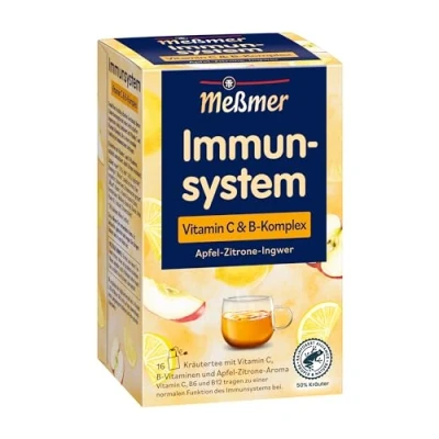 Abbildung von Meßmer Immunsystem Vitamin C &amp; B Komplex 16 Teebeutel Glutenfrei Laktosefrei Vegan