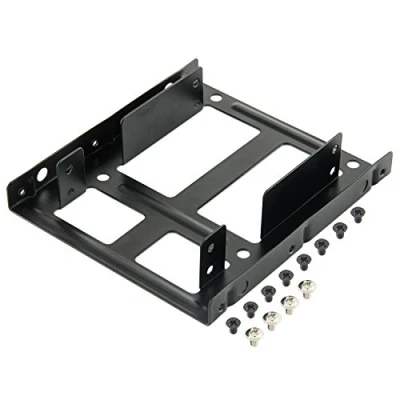 Abbildung von Poppstar Einbaurahmen für SSD HDD Festplatte 2,5&quot; auf 3,5&quot; Festplattenrahmen intern 1 oder 2 SSDs inklusive Schrauben