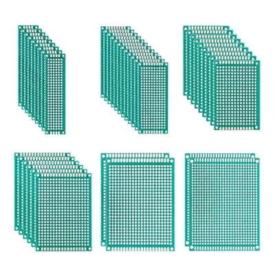 Abbildung von BOJACK 6 Werte 40 Stück Prototyp Kit für doppelseitige Leiterplatten das DIY Löten mit Größen, kompatibel dem Arduino