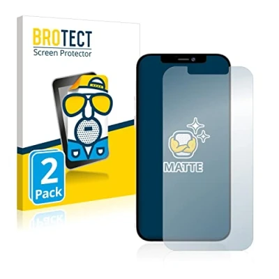 Abbildung von BROTECT Entspiegelungs Schutzfolie für Apple iPhone 12 Pro Max (2 Stück) Matte Displayschutz Folie, Anti Reflex, Fingerprint