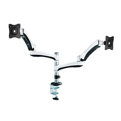 Abbildung von RICOO Monitor Halterung Tisch Gasdruckfeder für 13 27 Zoll, VESA Tischhalterung, Monitorarm TS0911 W Monitorhalterung 2 Monitore Arm Bildschirmhalterung Bildschirm Halter Arme Computermonitore