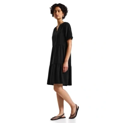Abbildung von Street One Damen A144497 Tunika Kleid, Schwarz, 36