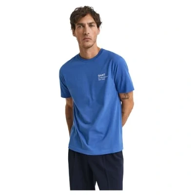 Abbildung von GANT Small Graphic Tshirt print, Herren, Größe: Large, Evening blue