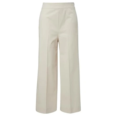 Abbildung von comma MIT Seitlichem Reissverschluss UND Semiwideleg Stoffhose, Damen, Größe: 40, Helles beige