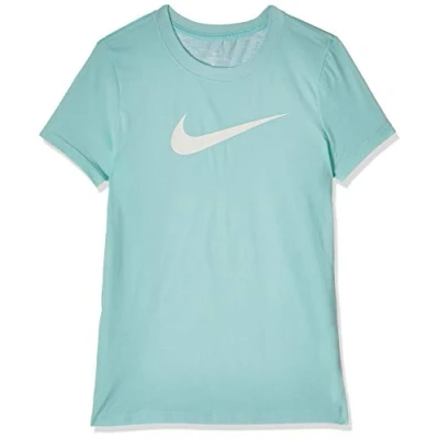 Abbildung von Nike Damen W NK Dry Tee DFC Crew T Shirt, Teal Tint/Htr/White, XS