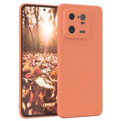 Abbildung von EAZY Case Silikonhülle für Xiaomi 13 Pro Hülle Silikon Orange weich stoßfeste Handyhülle Schutzhülle mit Kameraschutz Dünn Premium Schutz Cover TPU Phone Bumper in