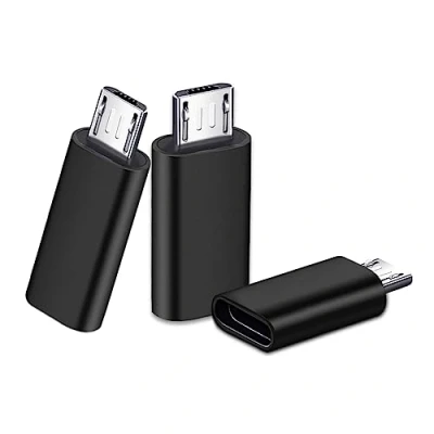 Abbildung von SHUBEIEUMI Adapter USB C auf Micro 3 Pack, (Stecker) (Buchse) Adapter, Unterstützt 2,4 A Schnellladung Kompatibel mit Samsung, Huawei, Xiaomi und usw.