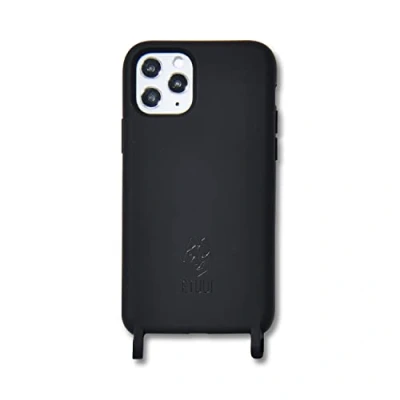 Abbildung von ETUUI Silk Hook Hülle Apple iPhone 13 in Schwarz hochwertige Schutzhülle, Rundumschutz Handyhülle für Smartphone