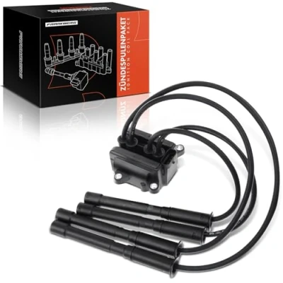 Abbildung von Zündspule Zündmodul mit Zündleitung für Kubistar Kasten X80 Clio II BB_, CB_ Kangoo KC0/1_ Express FC0/1_ Thalia I LB_ Twingo C06_ 1.2 16V 2001 2019 8200025256