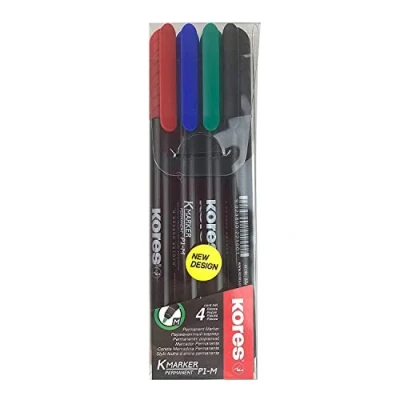 Abbildung von Kores K Marker P1: Bunte Permanent in Stiftform mit dünner Faserspitze