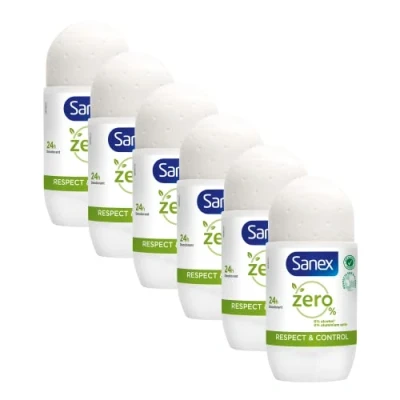 Abbildung von 6x SANEX Women Deo Roll on &quot;Zero% Respect Control&quot; 50ml