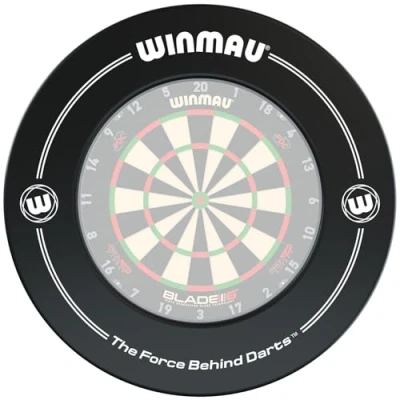 Abbildung von Winmau Dart Wandschutz Catchring schwarz 4400, Dartscheibe Scheibe Darts