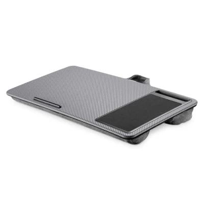 Abbildung von DIGITUS Notebook Kissen mit Smartphone Halterung für 17&quot; Laptops Laptopunterlage zum bequemen Arbeiten vom Sofa oder Bett aus Grau