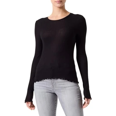 Abbildung von ONLY Langarmshirt Damen, Schwarz, XS