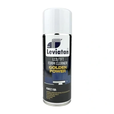 Abbildung von LEVIATAN GOLDEN POWER Reinigungsschaum 400ml Schaumreiniger, Display Reiniger, Bildschirmreiniger für Laptop, Tablet, Smartphones, LCD/TFT, LED, OLED Screen Cleaner, Schaumreinigungsmittel