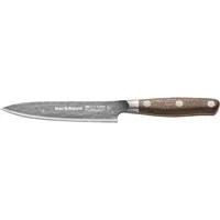 Abbildung von F. DICK Officemesser DarkNitro 12 cm geschmiedet, rostfrei, Klinge extra scharf, 61 HRC, klein, Hammerschlag &amp; Eichenholzgriff Spezialstahl Küchenmesser Profi Messer Made in Germany 81147122